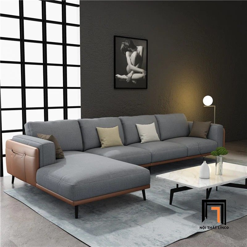 Ghế sofa góc sang trọng GT46 Saronno dài 2m5 và 3m2