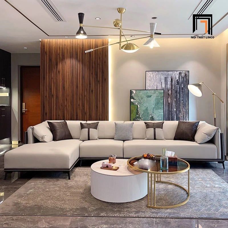 Ghế sofa góc L phòng khách cao cấp GT184 Morelia 3m2 x 1m6