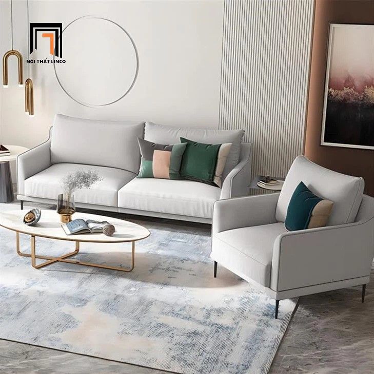Bộ 2 ghế sofa bọc vải nỉ KT145 Chenille phòng khách gia đình