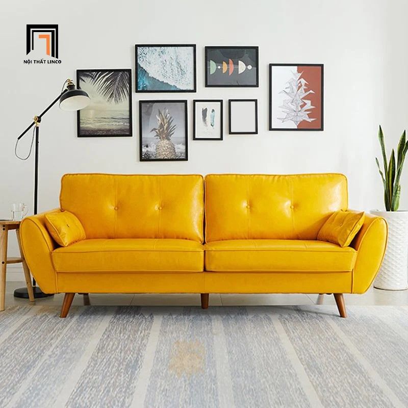 Bộ ghế sofa da giả Pu xanh than KT109 Rothry cho văn phòng