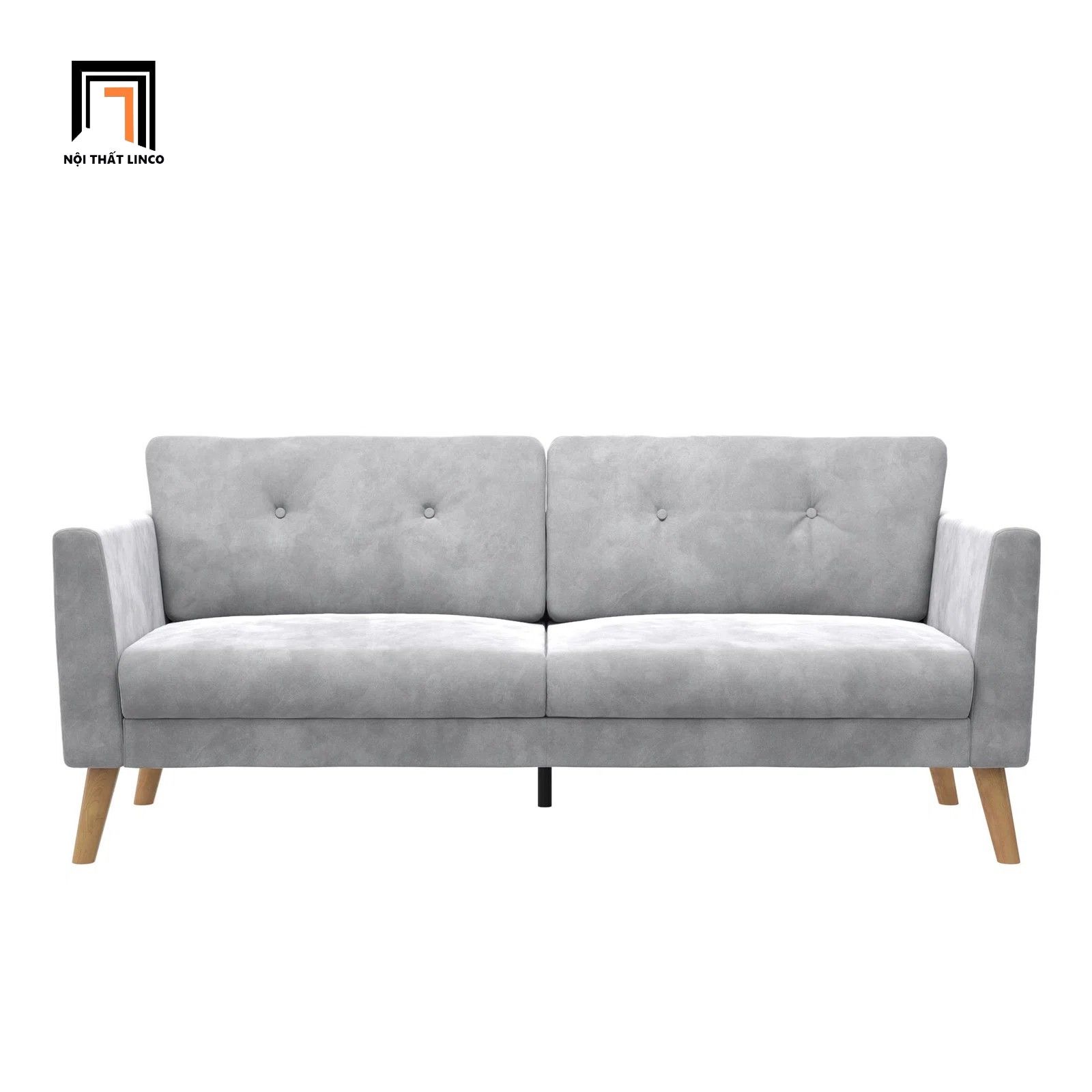 Sofa văng dài 2 nệm ngồi xinh xắn BT226 Gloria 1m9 vải nhung xanh lá