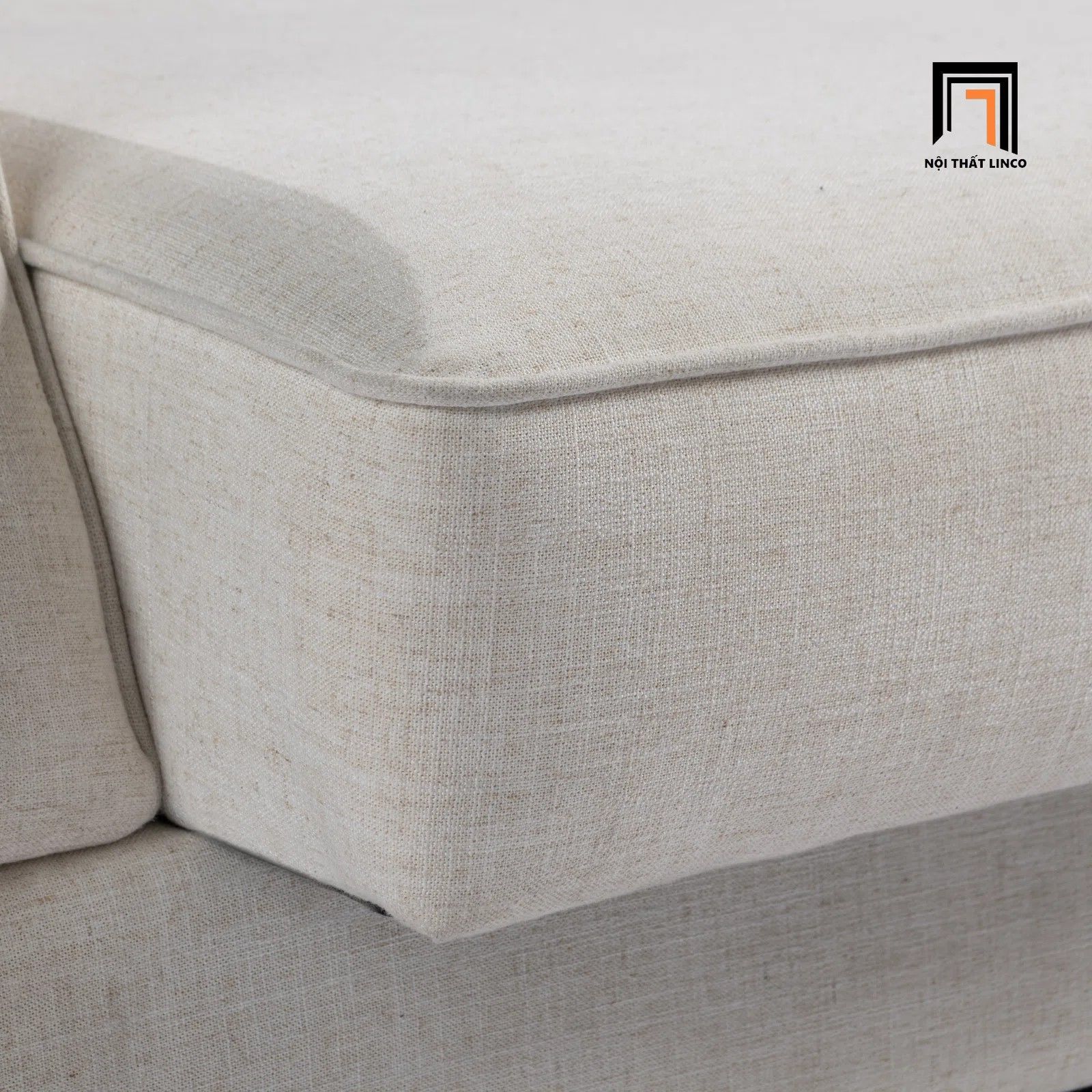 Sofa giường bật nằm GB102 Milena 2m2 xám trắng vải nỉ châu Âu
