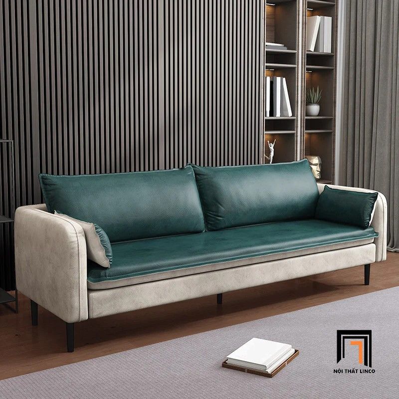 Ghế sofa băng dài 2m BT152 Flamo phối màu da Pu trẻ trung