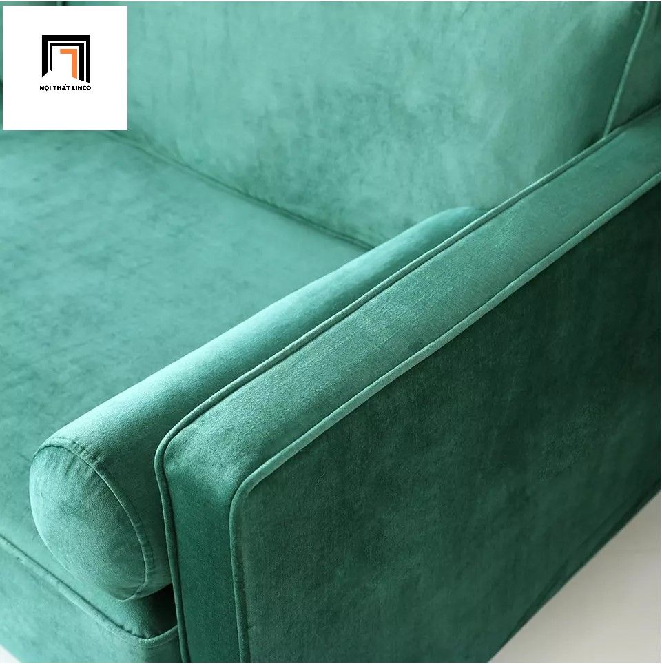 Ghế sofa băng dài BT1 dài 1m9 xanh lá vải nhung giá rẻ