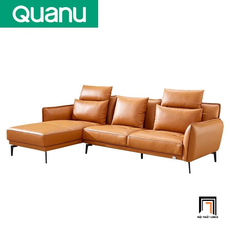 Bộ ghế sofa góc L GT96 Quanu 3m x 1m6 da công nghiệp