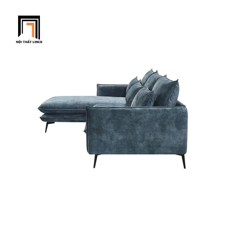 Bộ ghế sofa góc chữ L GT33 Heemor 2m4 x 1m6 chân inox