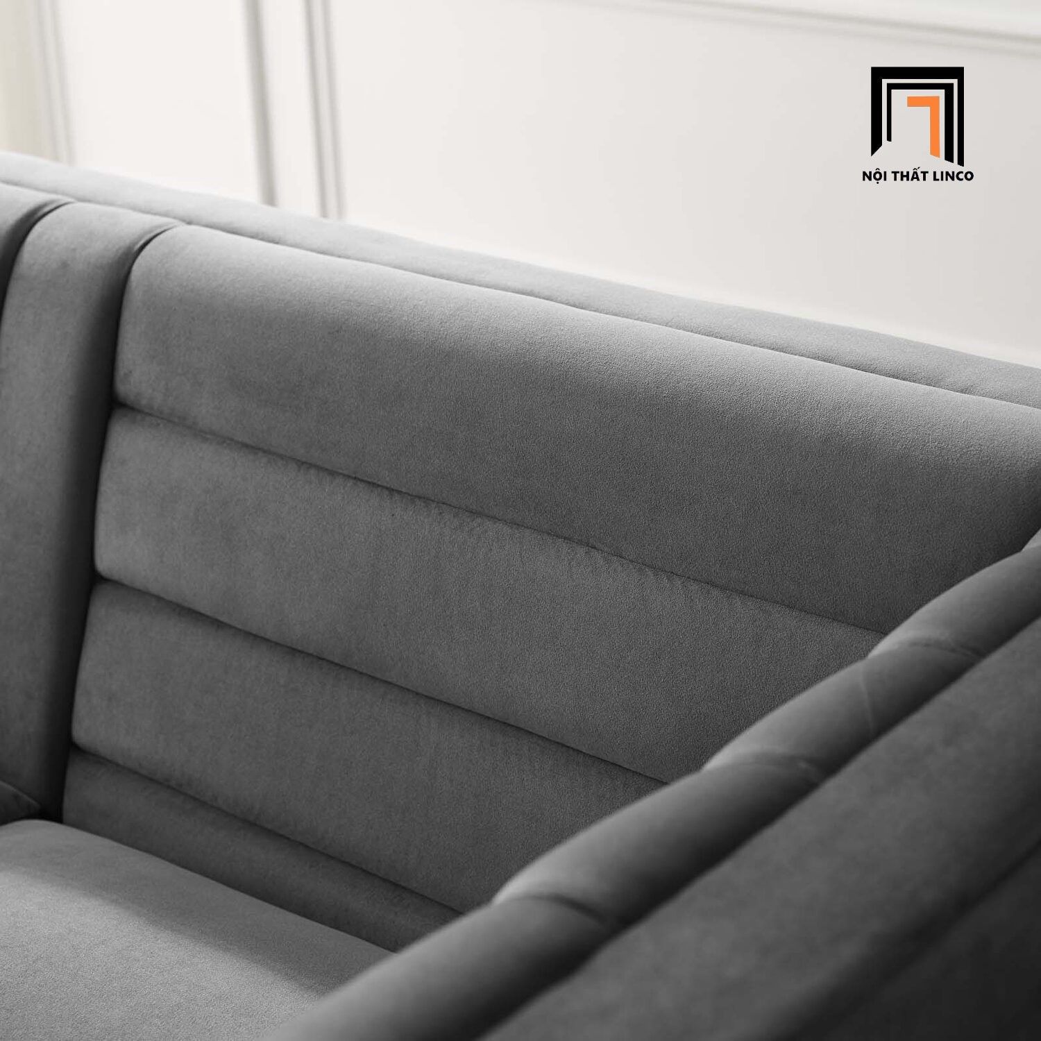 Ghế sofa văng BT104 Ingen dài 2m2 vải nhung màu xanh dương