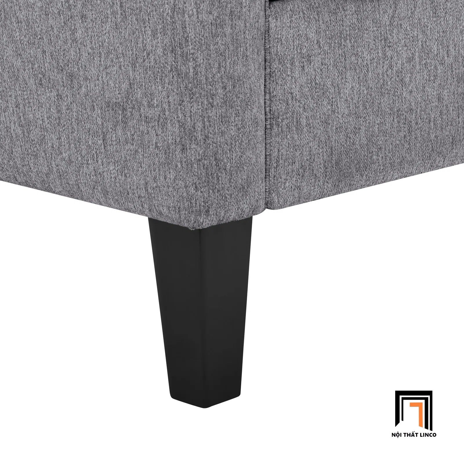 Ghế sofa đơn màu xám lông chuột DT110 Anwar 1 người ngồi