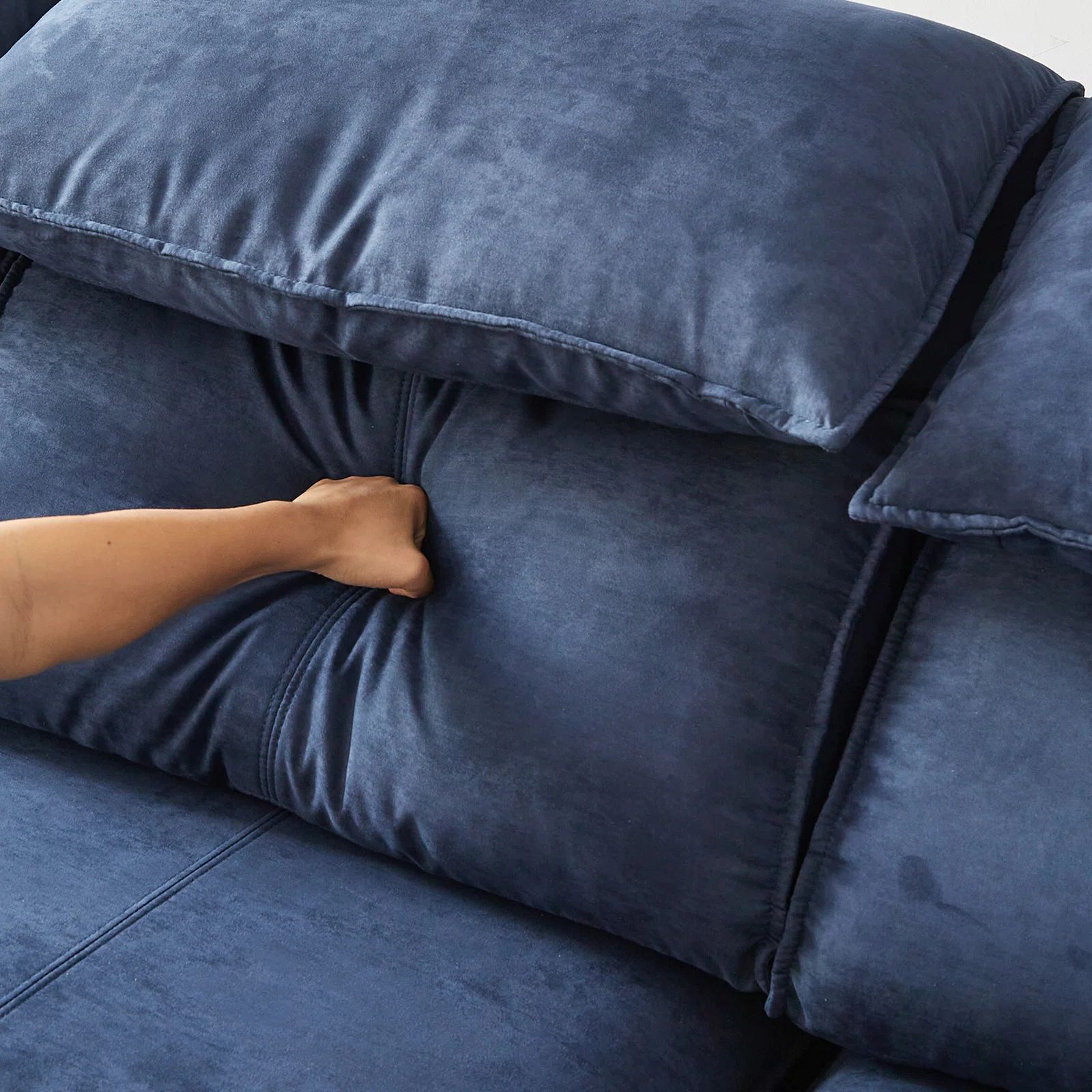Ghế sofa góc diện tích lớn GT205 Brescia 3m x 1m7 xanh đậm