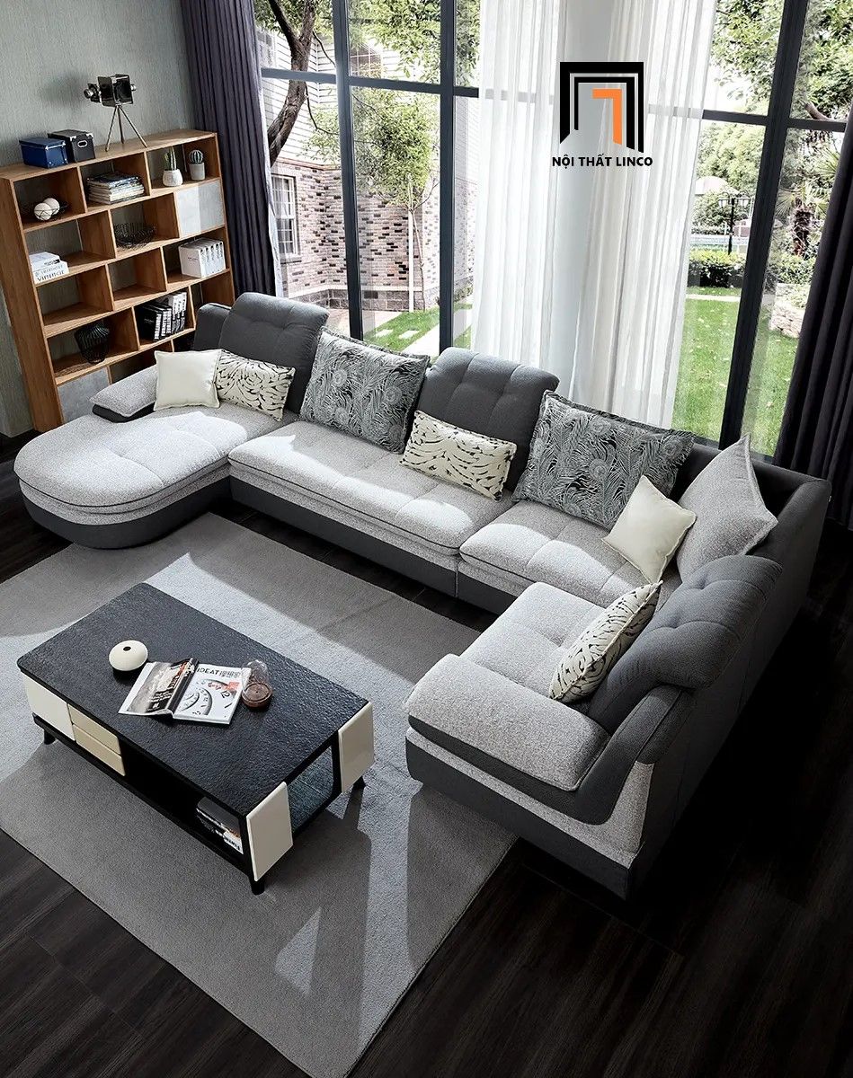 Set ghế sofa U gia đình diện tích lớn UT9 Timme 2m85 giá rẻ
