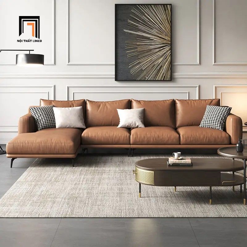Bộ ghế sofa góc L GT56 Modela 2m4 x 1m6 phối màu trẻ trung
