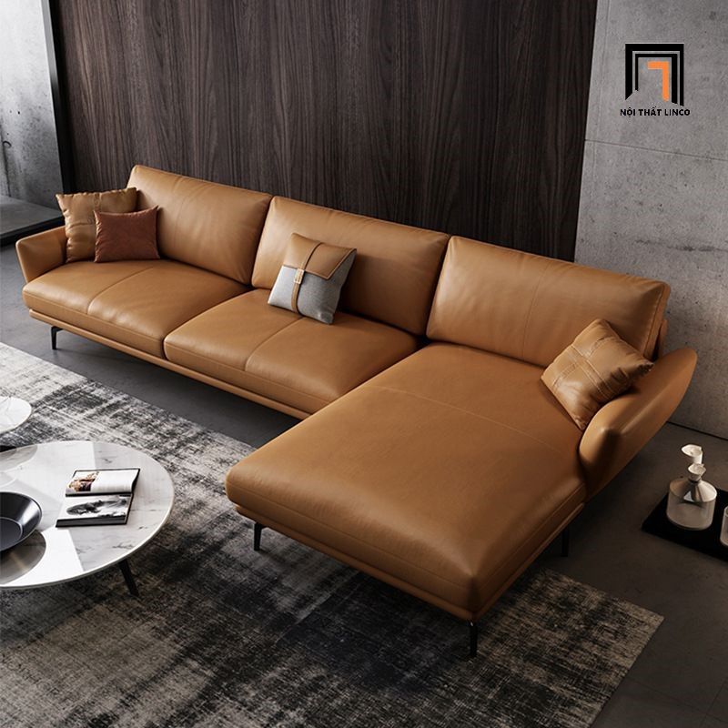 Ghế sofa góc L da công nghiệp 2m4 x 1m6 GT187 Tonos sang trọng