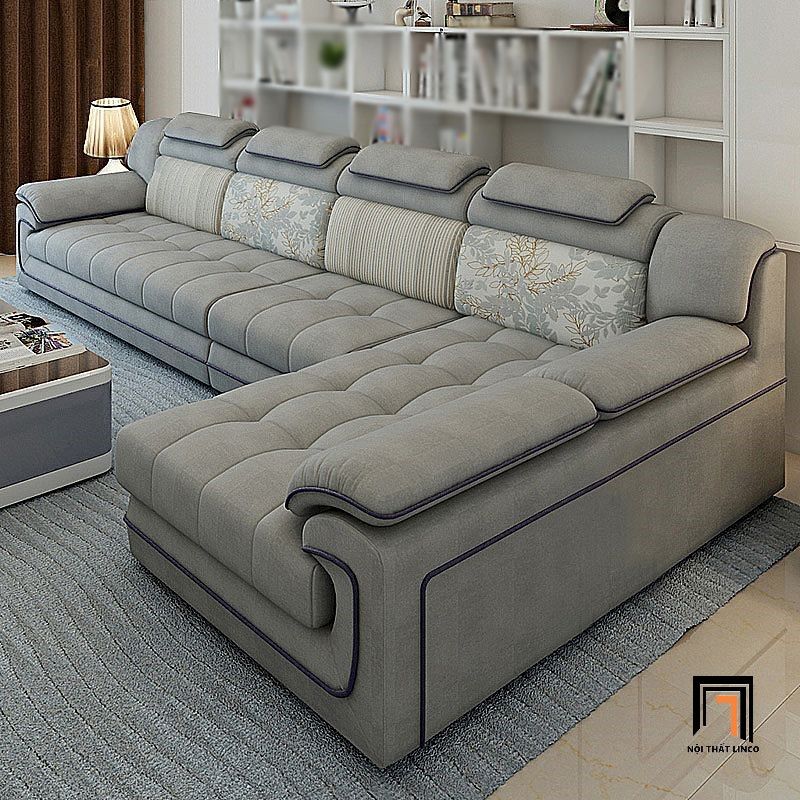 Bộ ghế sofa góc L cao cấp GT120 Placentia 3m6 x 1m75 vải nỉ