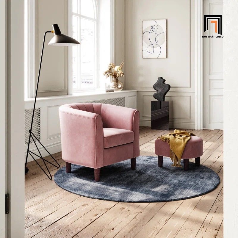 Ghế sofa vàng đơn nhỏ gọn xinh xắn DT92 Torrence 1 người ngồi