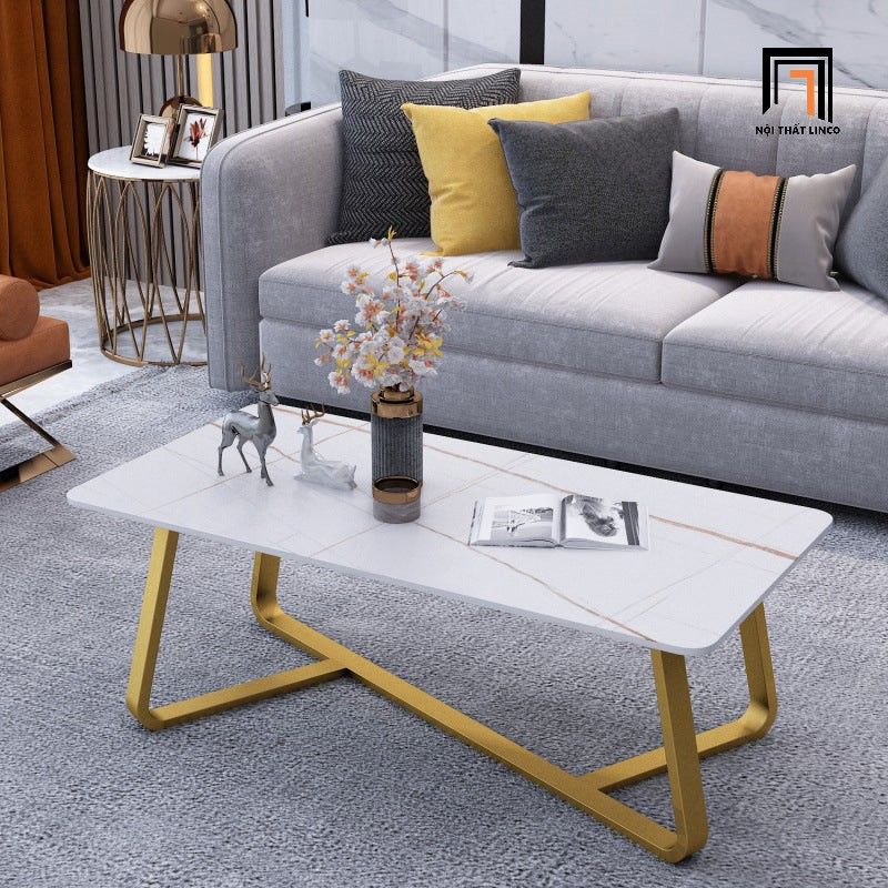 Bàn trà mặt đá chữ nhật giá rẻ BSF1 Crosso 1m x 50 gia đình