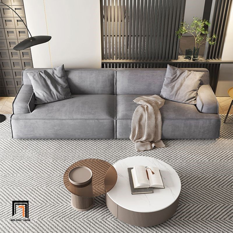 Ghế sofa băng cho phòng khách chung cư BT179 Station 2m4 vải nhung
