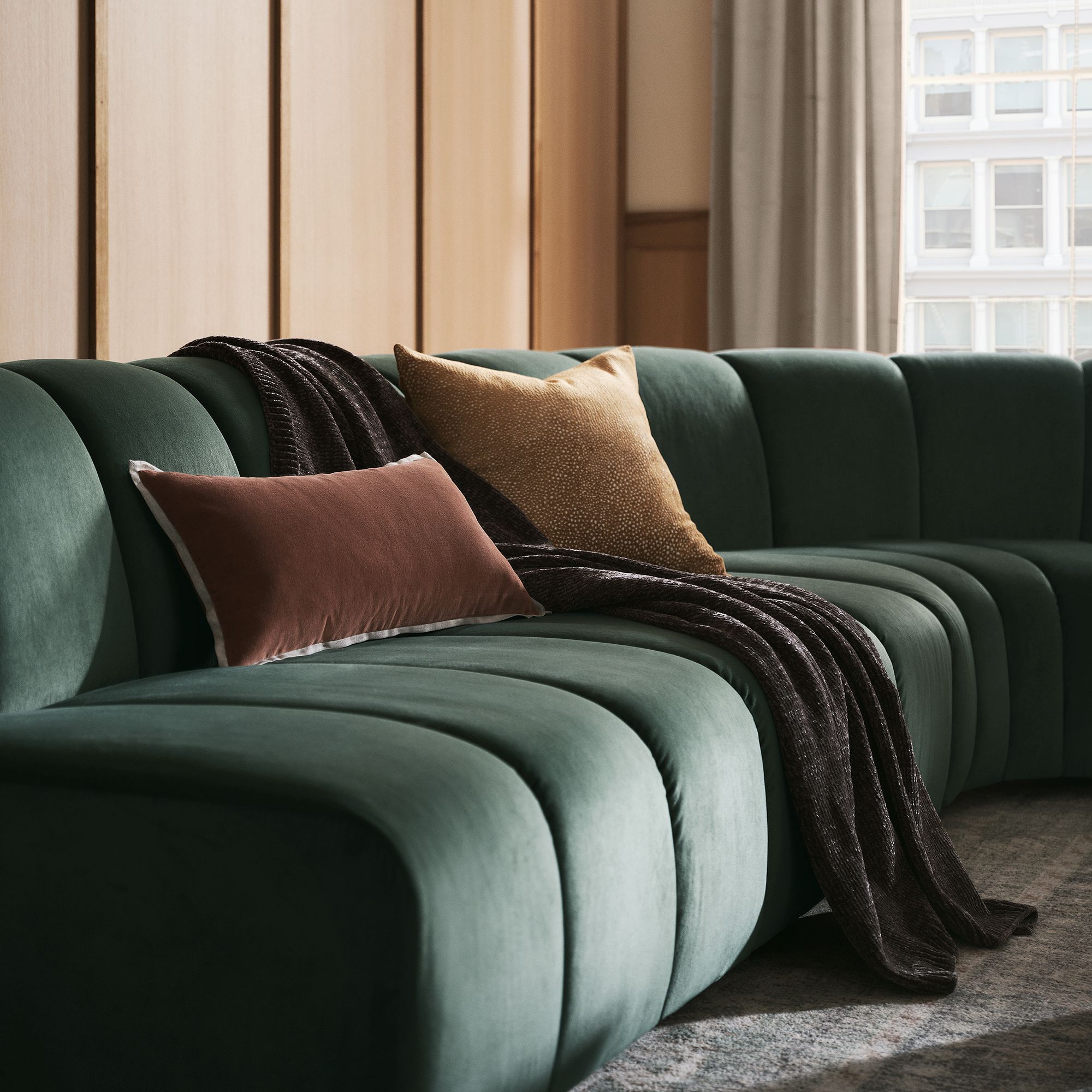 Ghế sofa băng nệm chia múi BT271 Avalon dài 1m7 cho phòng ngủ