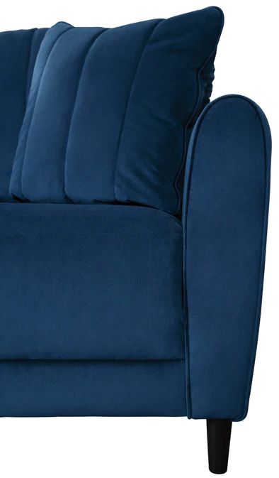 Bộ ghế sofa gia đình giá rẻ KT55 Enderline vải nhung xanh dương