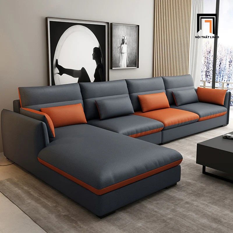Bộ ghế sofa góc chữ L vải nỉ GT149 Taos 3m x 1m7 phòng khách lớn