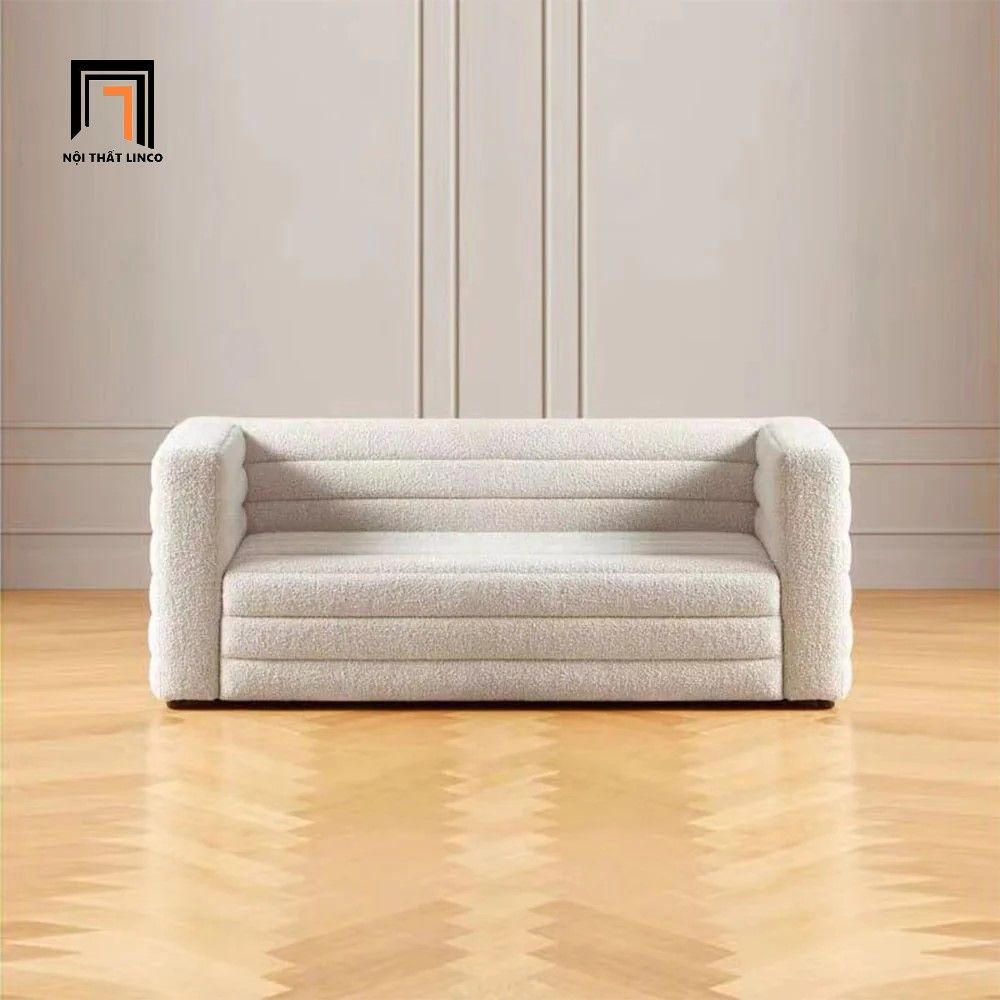 Bộ ghế sofa góc GT89 Benn 3m x 1m6 màu trắng kem vải nỉ