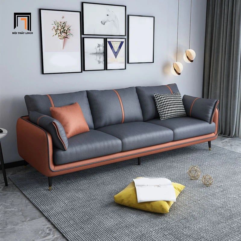 Ghế sofa băng cao cấp BT188 Sken da công nghiệp dài 2m1