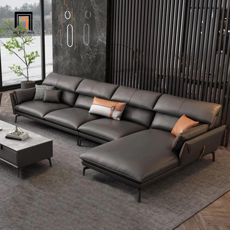 Ghế sofa góc chữ L hiện đại GT220 Elsin 3m x 1m6 da giả Pu
