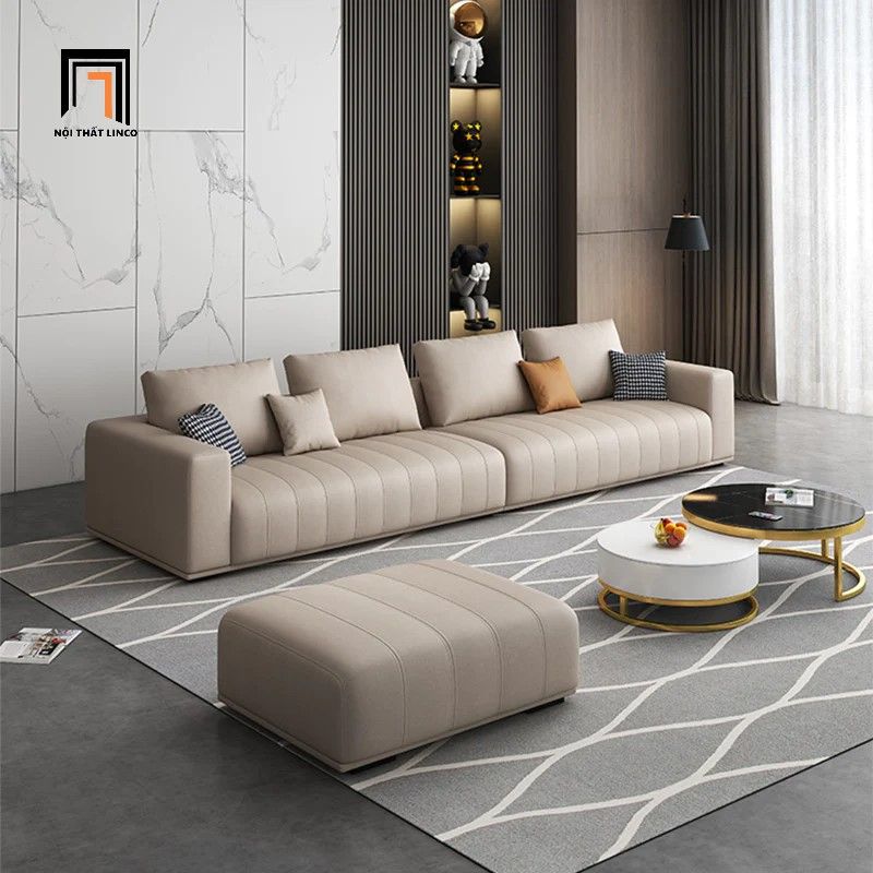 Ghế sofa góc chữ L GT170 Flin 3m x 1m6 da giả màu xám