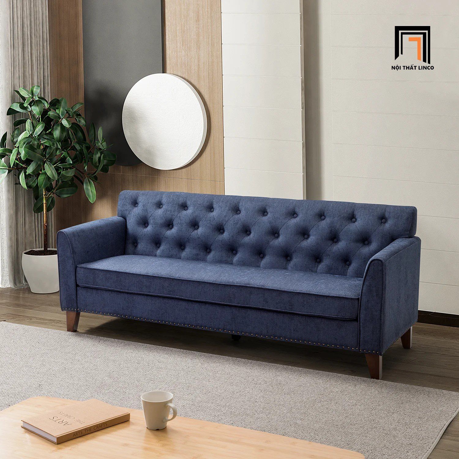Ghế sofa văng giật nút BT131 Andaman dài 2m trang trí