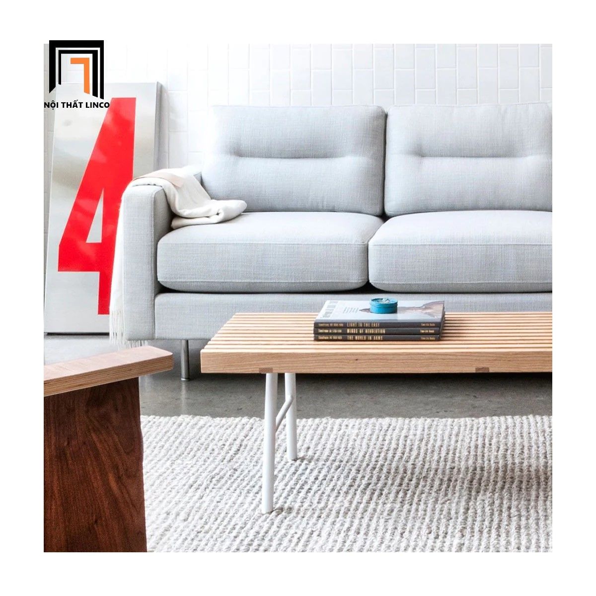 Bộ ghế sofa góc L 2m2 x 1m7 GT81 Logan cho gia đình giá rẻ