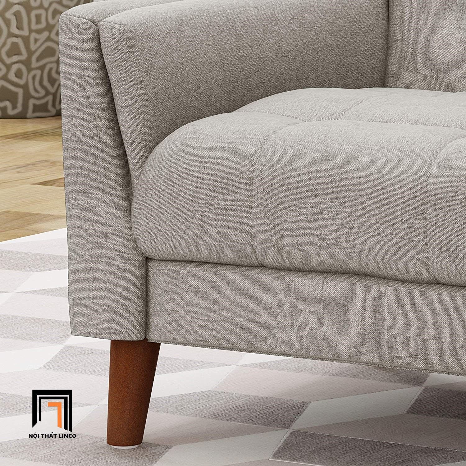 Ghế sofa đơn vải nỉ xinh xắn DT26 Monte cho phòng khách đẹp
