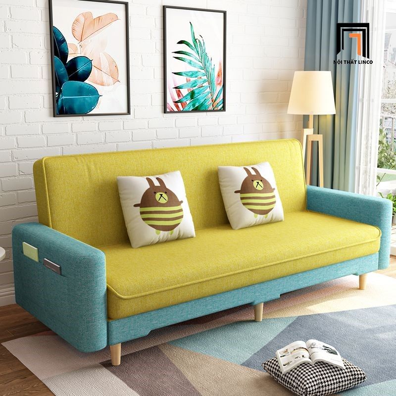 Ghế sofa bed bật giường nằm giá rẻ GB66 Rodez vải nỉ dài 2m