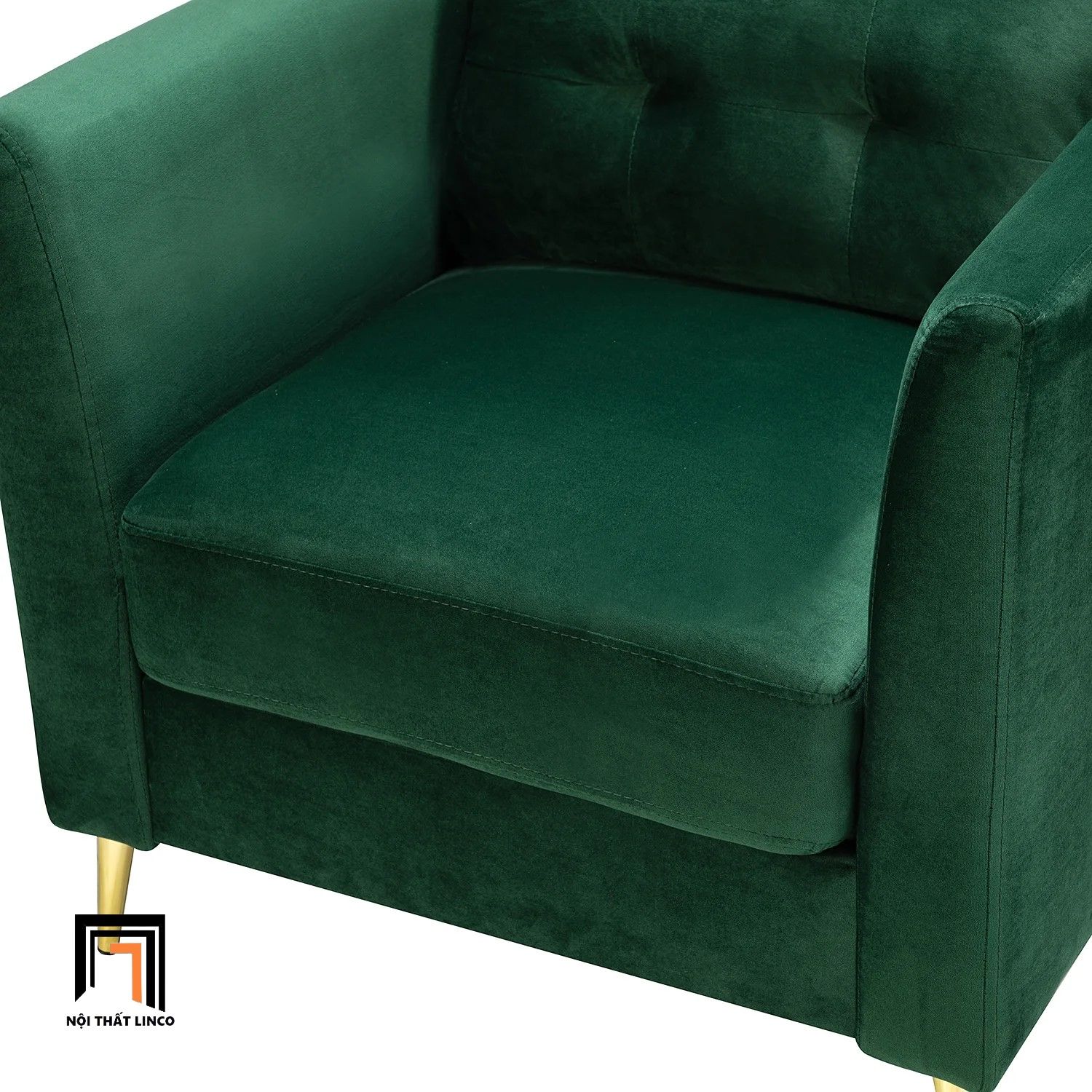 Ghế sofa đơn cho phòng nhỏ gọn DT3 Roxanne màu xanh lá