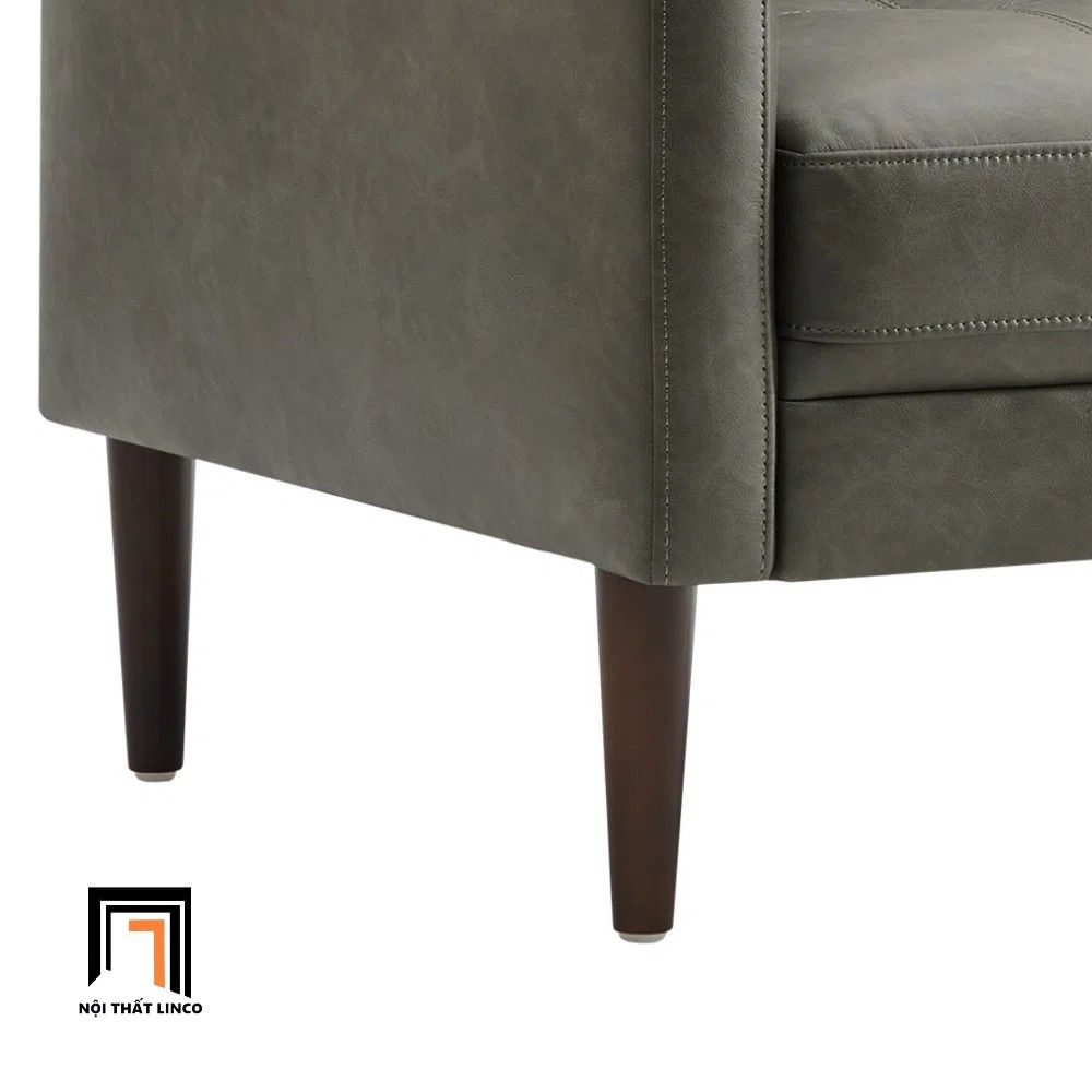 Ghế sofa giường nằm thông minh GB108 Bharati 1m9 da xám đậm