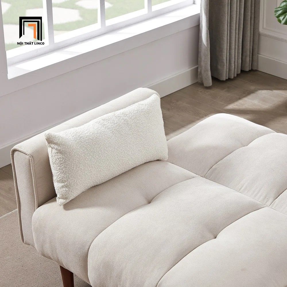 Ghế sofa giường vải nỉ GB50 Union 1m8 vải nỉ xanh đậm