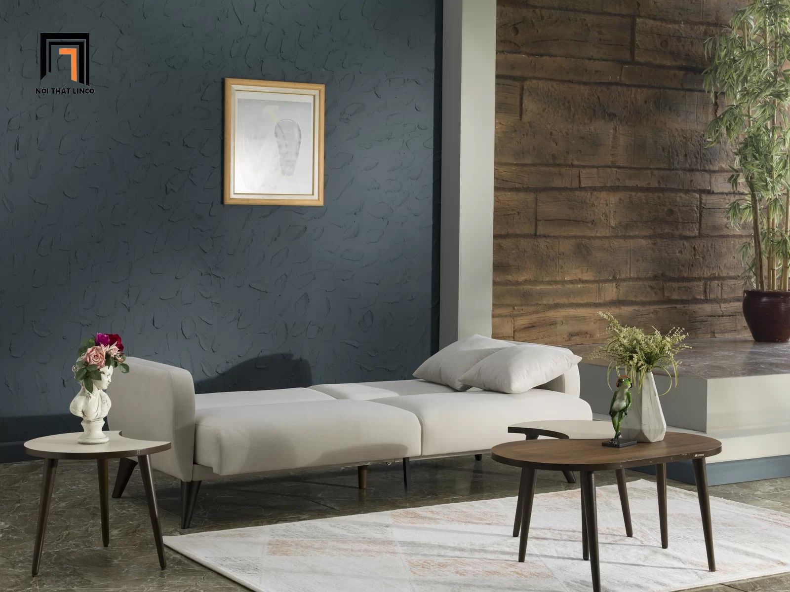 Ghế sofa giường đa năng giá rẻ GB56 Sofox 1m9 vải nhung