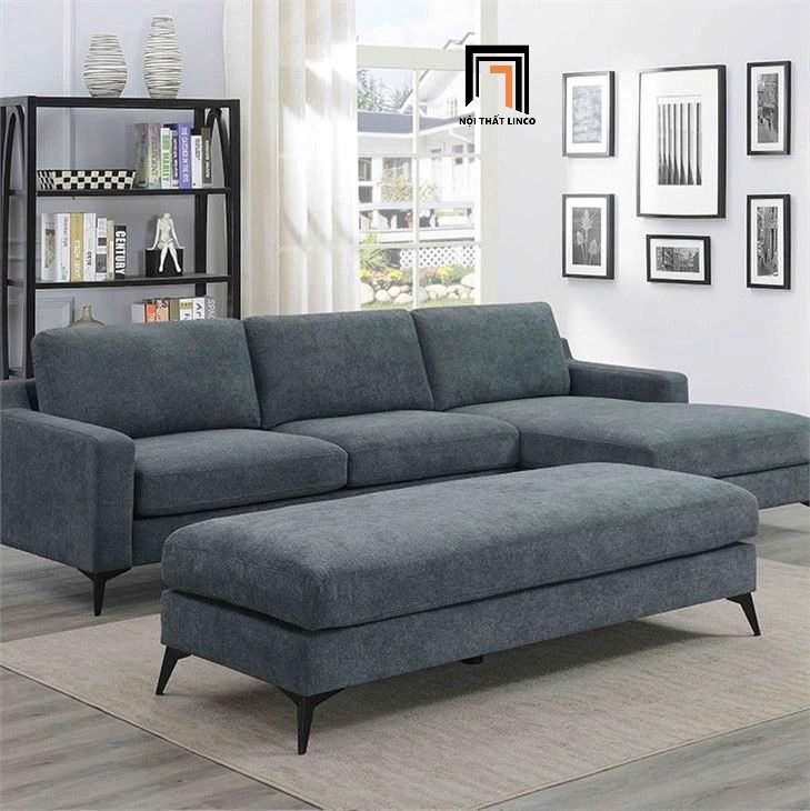 Bộ ghế sofa góc L xám đậm GT238 Tamora 2m3 x 1m6 giá rẻ
