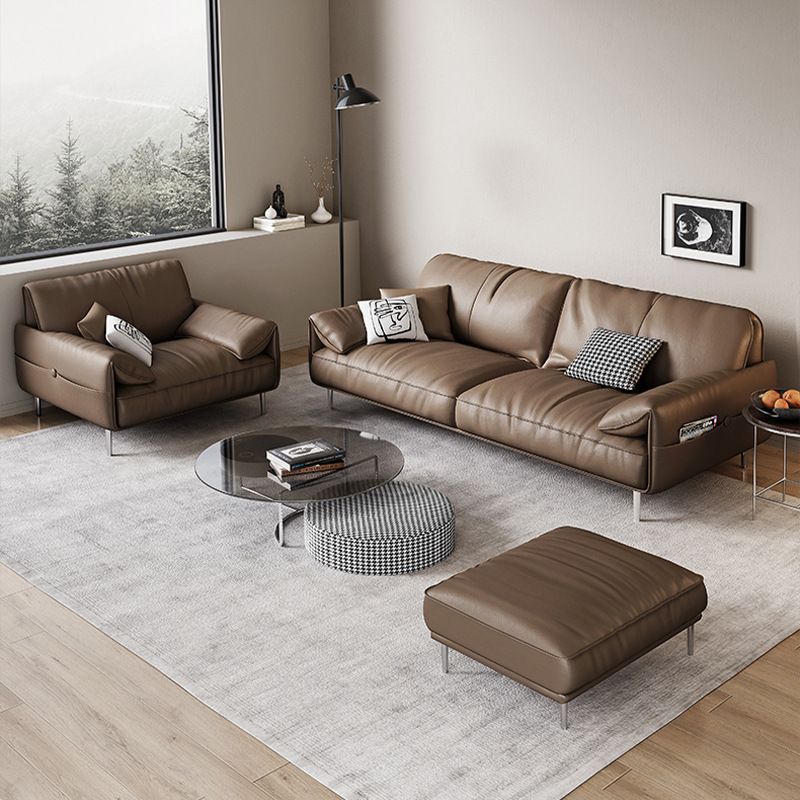 Bộ ghế sofa da giả cao cấp KT133 Alos phòng khách chung cư