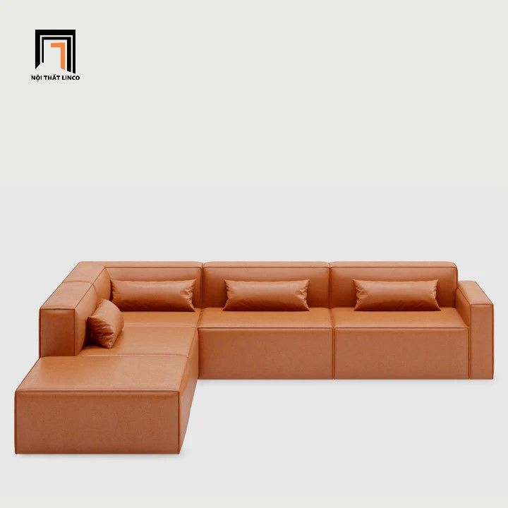 Bộ ghế sofa góc L màu xám ghi GT218 Potenza 2m4 x 2m3 giá rẻ