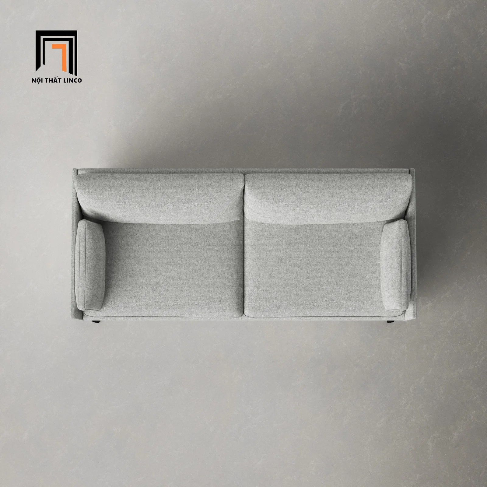 Ghế sofa băng xám trắng BT53 Moab dài 1m9 cho căn hộ chung cư