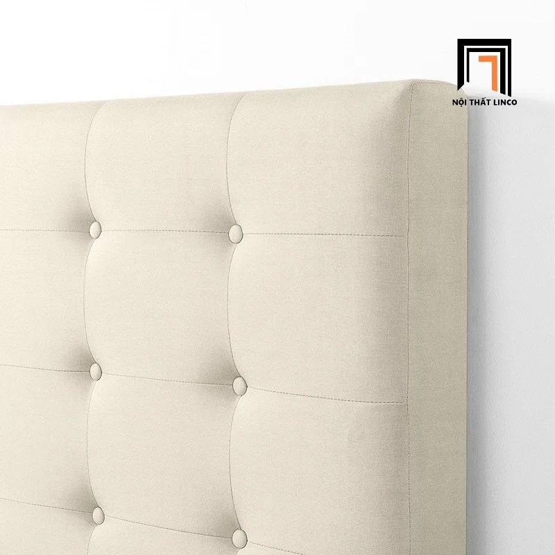 Giường ngủ vải nỉ xinh xắn GN8 Leonard 1m6 x 2m cho gia đình