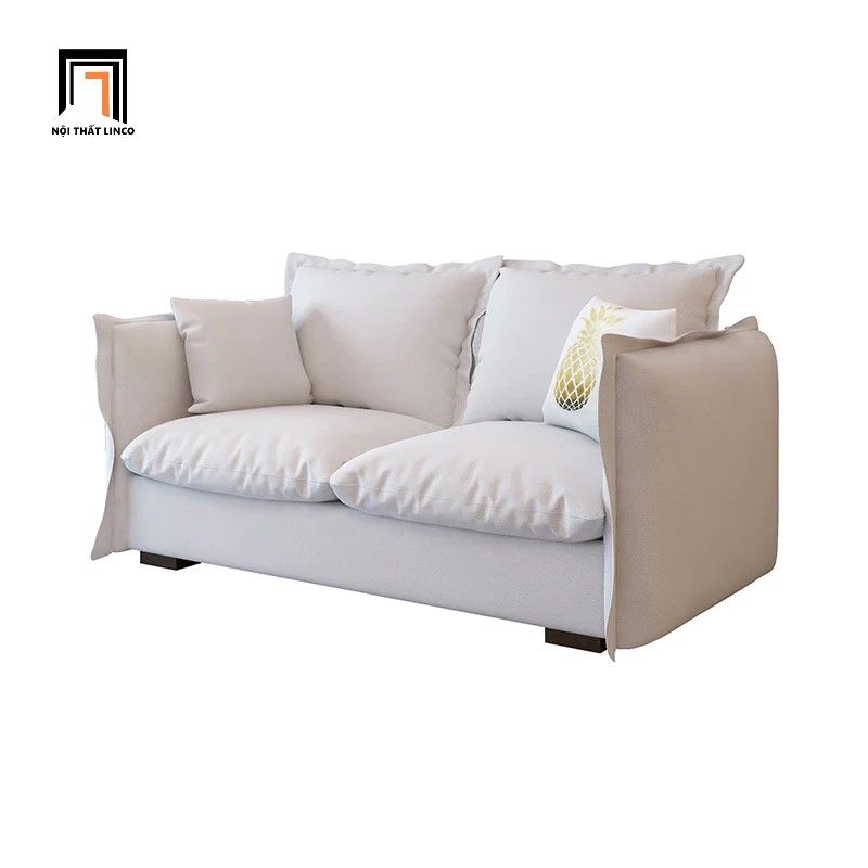 Ghế sofa băng nỉ trắng kem BT150 Boige 2m có 3 nệm ngồi