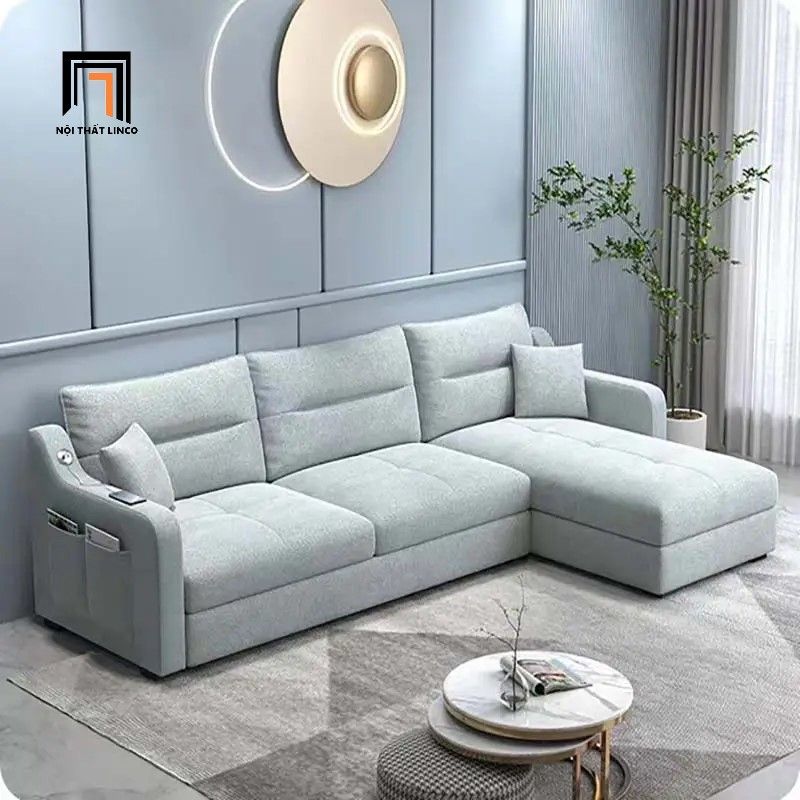 Bộ ghế sofa góc 2m4 x 1m6 GT53 Kles cho căn hộ chung cư