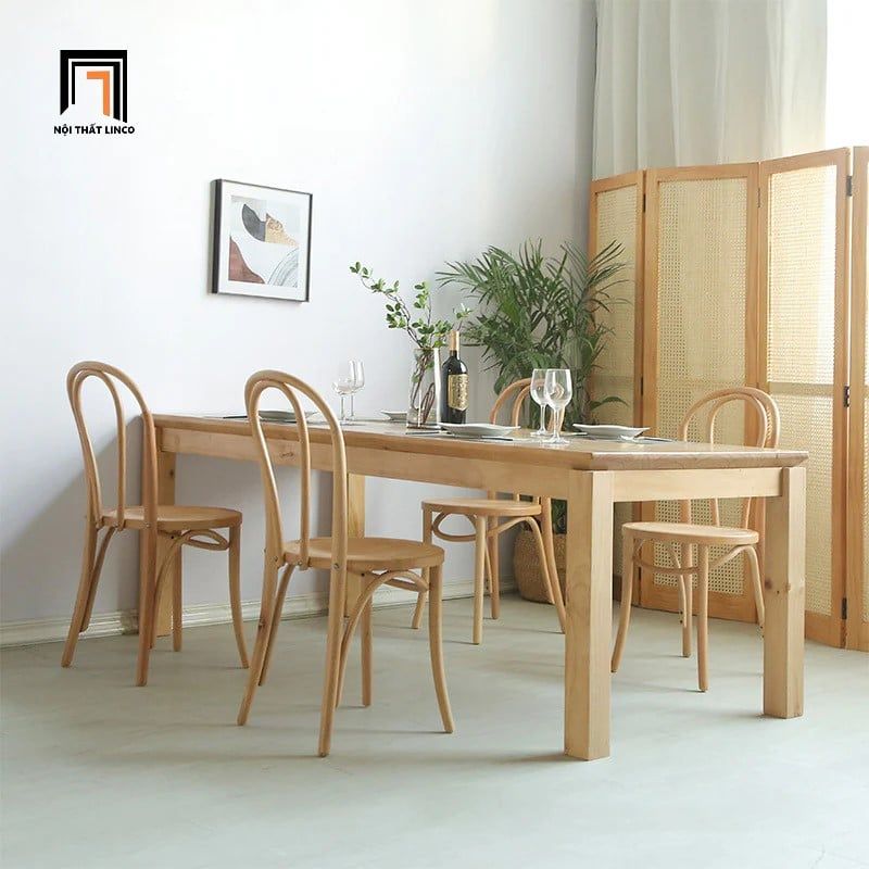 Set bàn ghế ăn gỗ ash 28-KH6-G55-B108 cho gia đình sang trọng