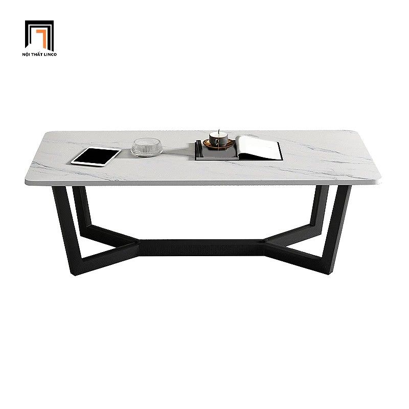 Bàn sofa mặt đá chữ nhật trắng BSF24 Sumee 1m x 50 giá rẻ