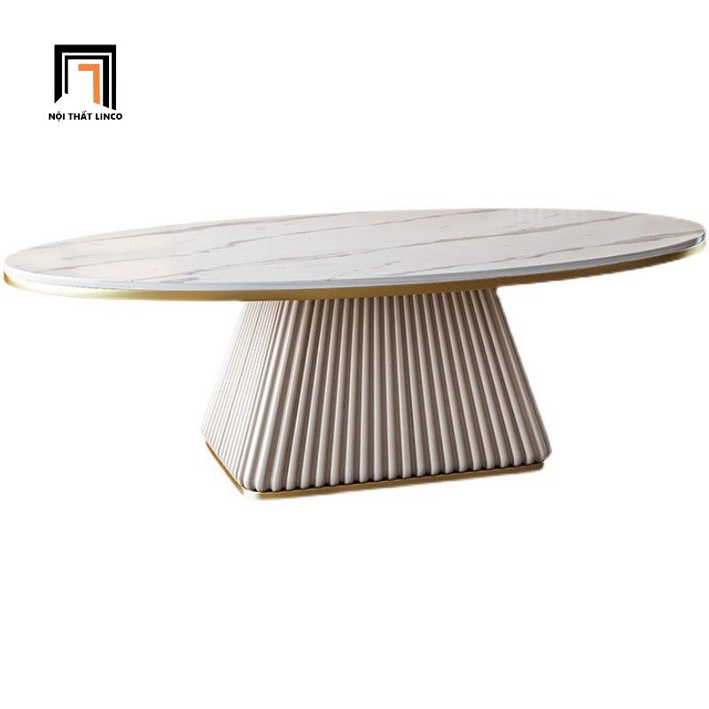 Bàn sofa mặt đá oval sang trọng BSF86 Truckton 1m sảnh chờ