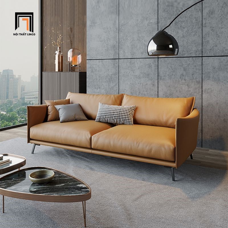 Bộ ghế sofa phòng khách chung cư KT115 Rachel da công nghiệp