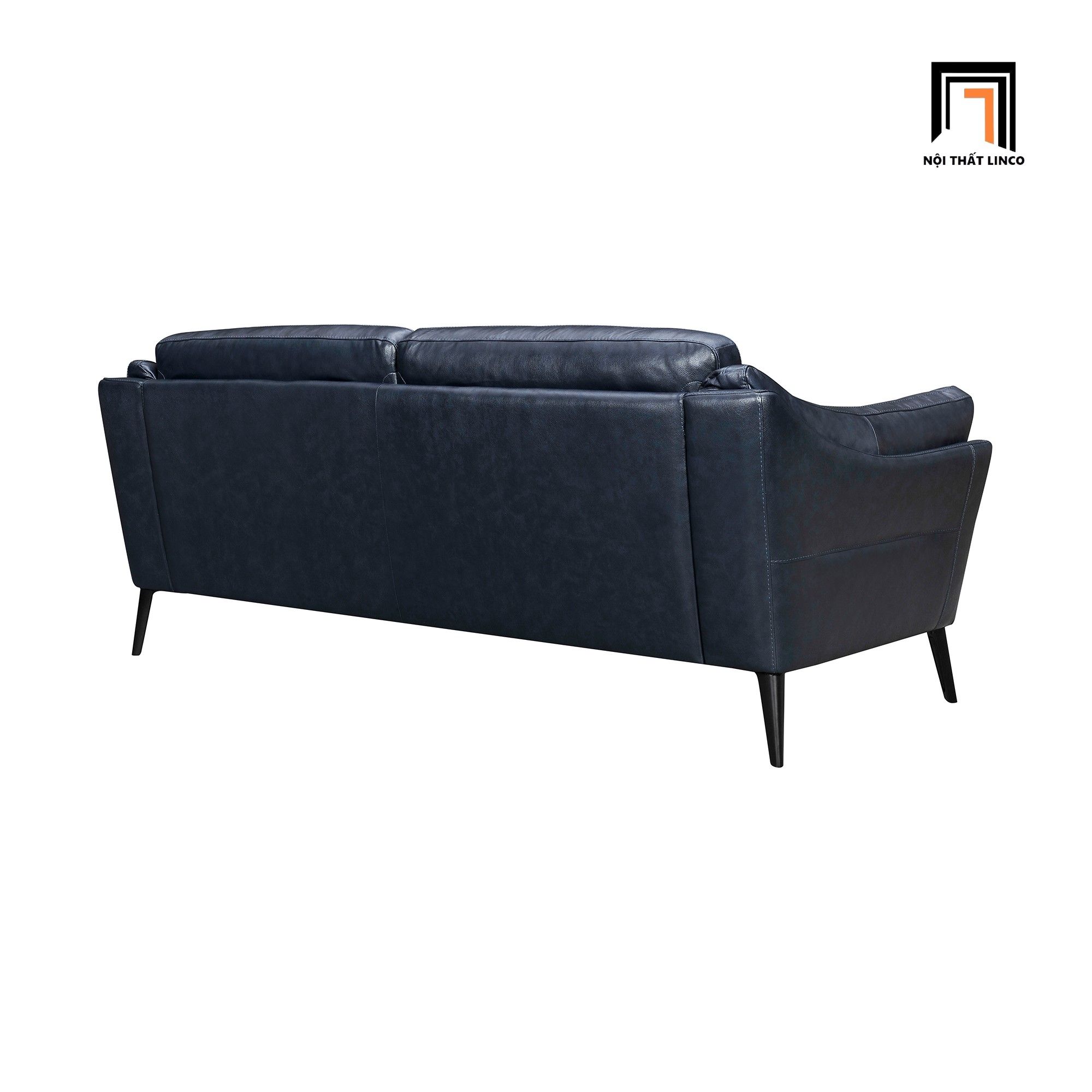 Ghế sofa văng hiện đại 2m BT133 Franz da giả màu xanh đen