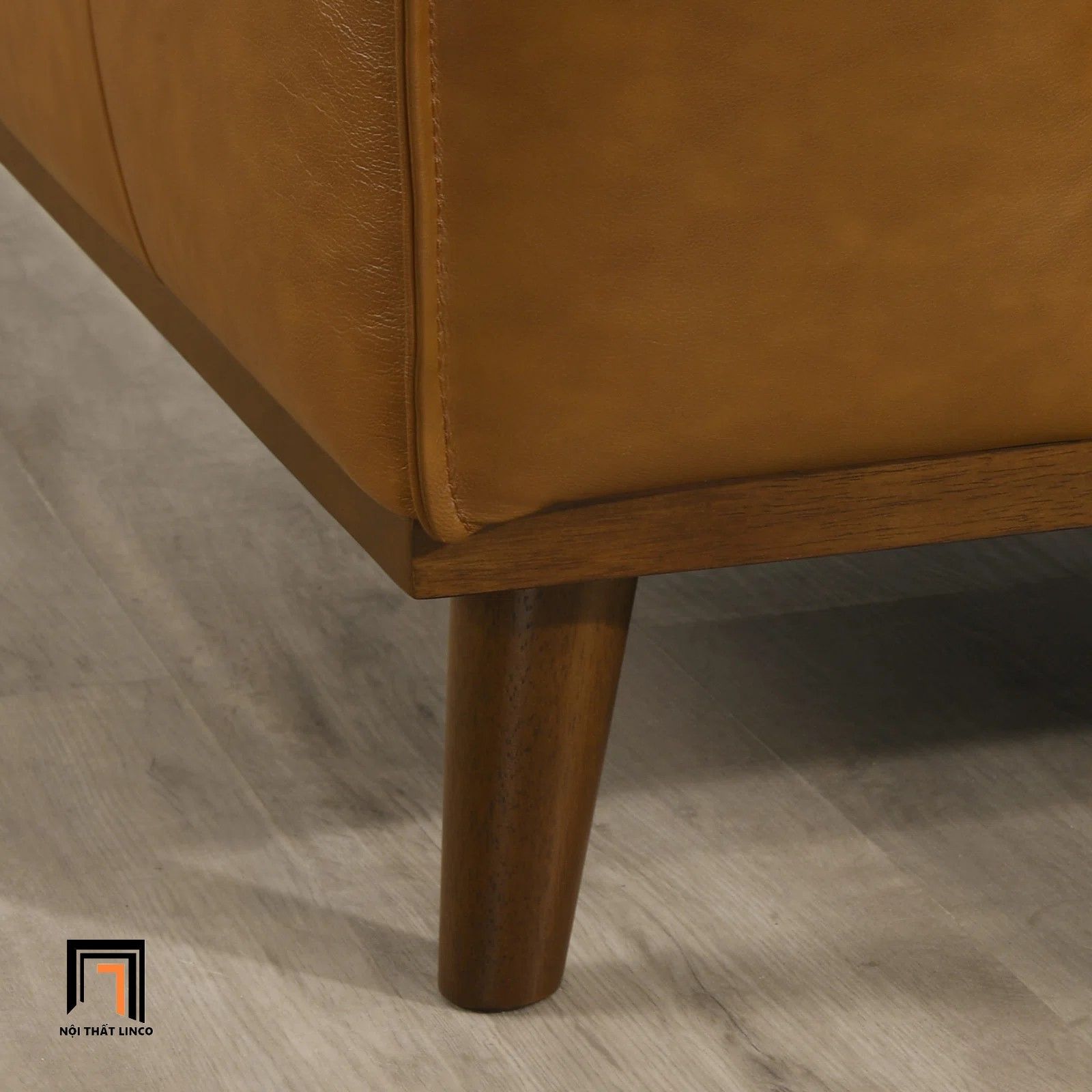 Bộ ghế sofa góc da giả GT104 Ashcof 2m2 x 1m5 sang trọng