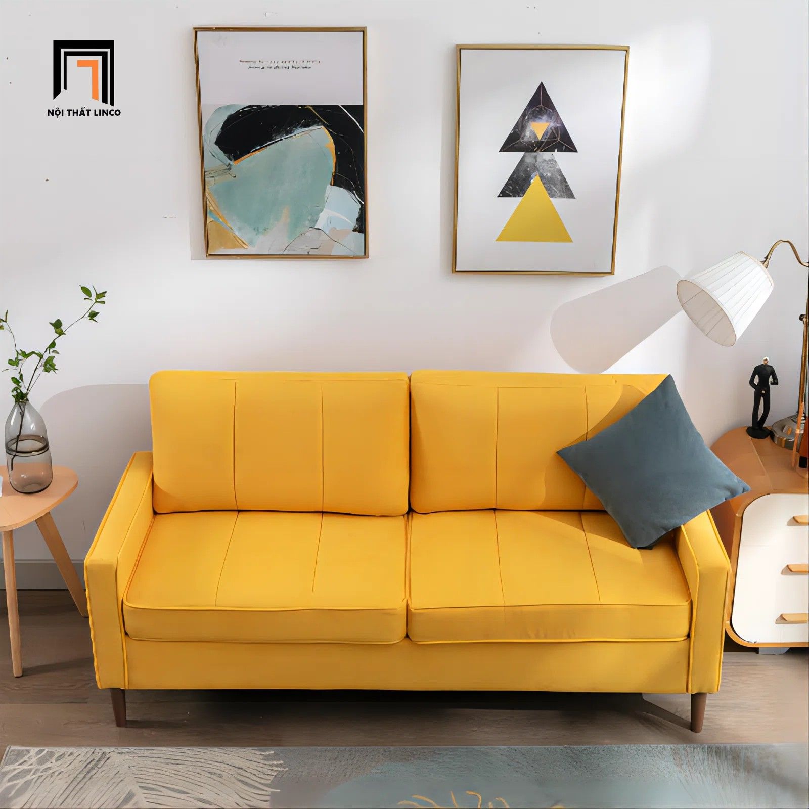 Ghế sofa băng nỉ nhỏ gọn BT242 Ashtan dài 1m75 cho phòng ngủ