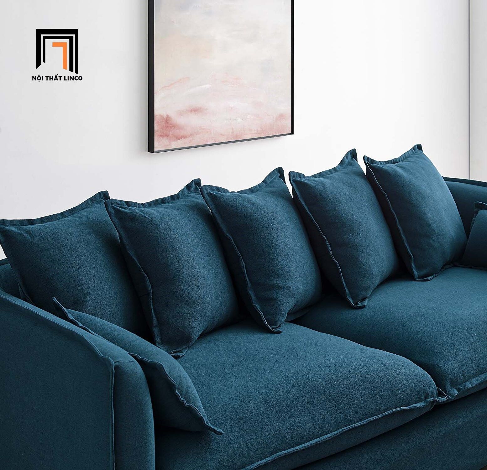 Ghế sofa băng nhỏ dài 1m9 BT109 Azure màu xám trắng